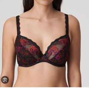 Prima Donna Black and Red Lace Underwire Bra